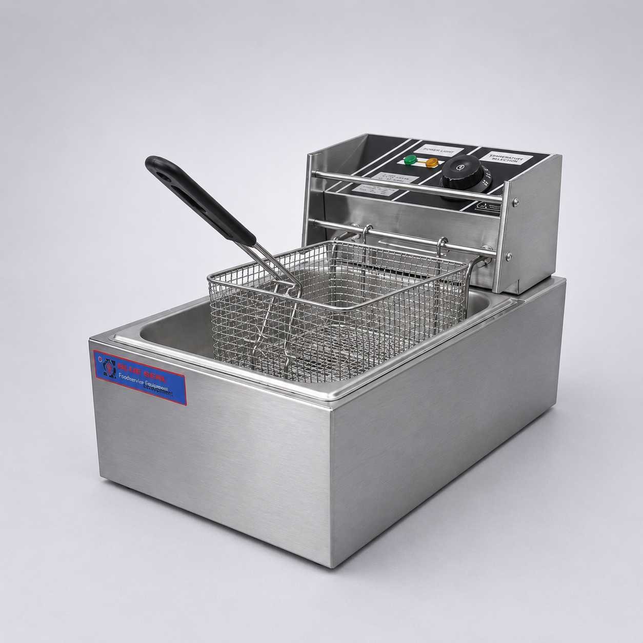 Commercial Grade Stainless Steel Electric Deep Fryer with Single Tank